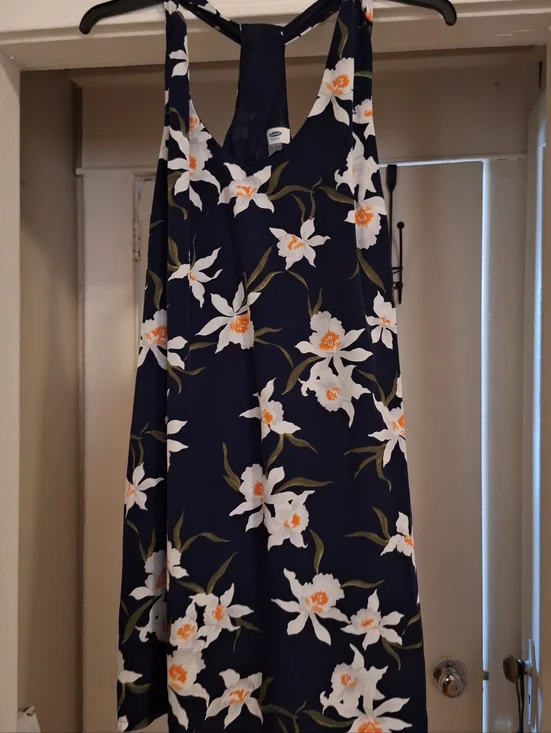 Old Navy Florl Racerback Sleeveless Dress. Sz Large Preppy Summer - Picture 2 of 6